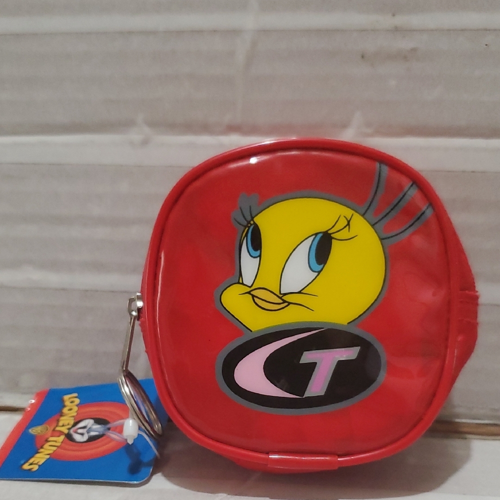 LOONEY TUNES  Red Keychain Coins Purse